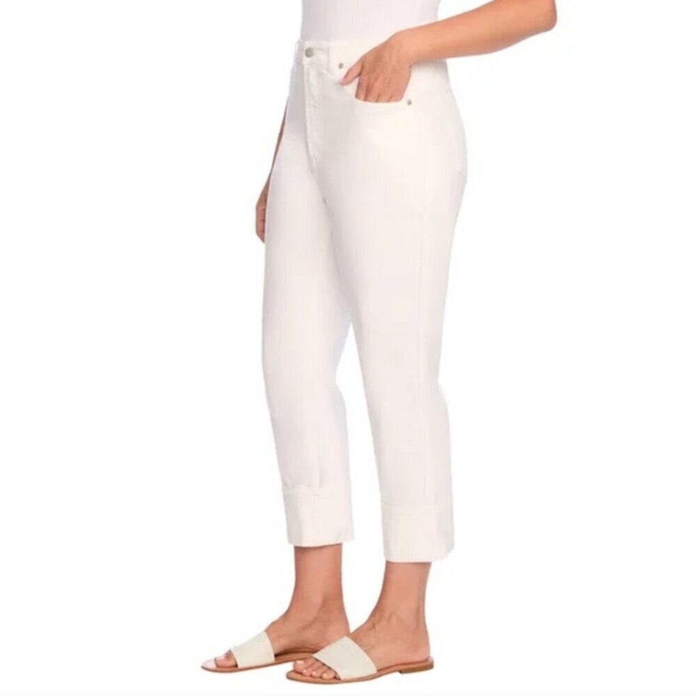 Frye High-Rise Straight Leg Jeans Off-White Relaxed Stretch Women Sz 8/29 EUC - Picture 5 of 13